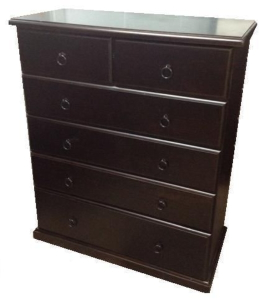 New 6 Drawer Solid Pine Timber Tallboy Chest of Drawers Cabinet  Wood