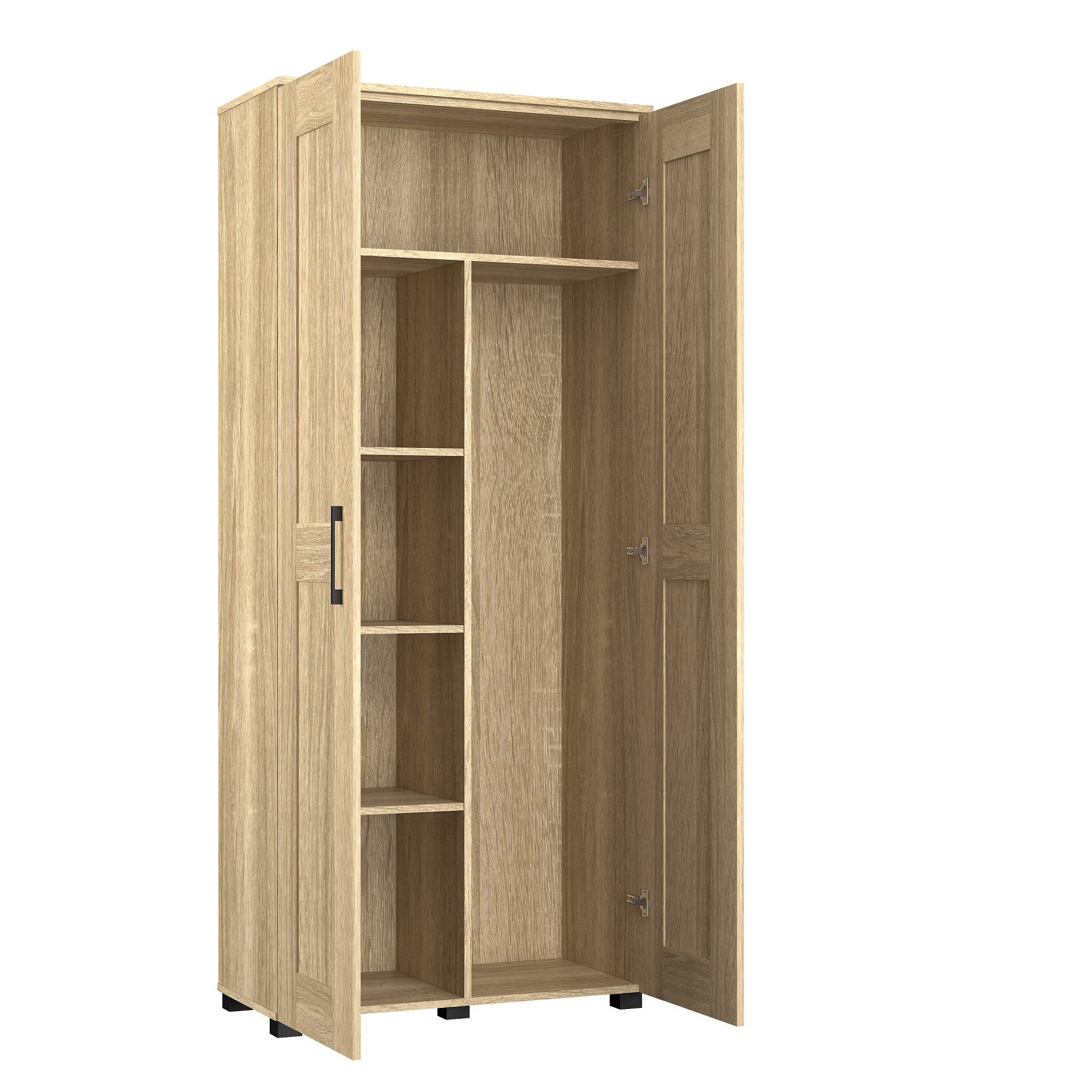 Broom Cupboard 2 Door Light Sonoma Oak