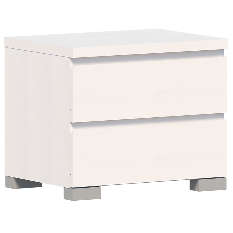 2 Drawer Bedside Table White