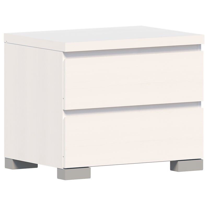 2 Drawer Bedside Table - White