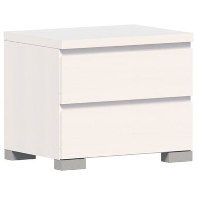 2 Drawer Bedside Table - White
