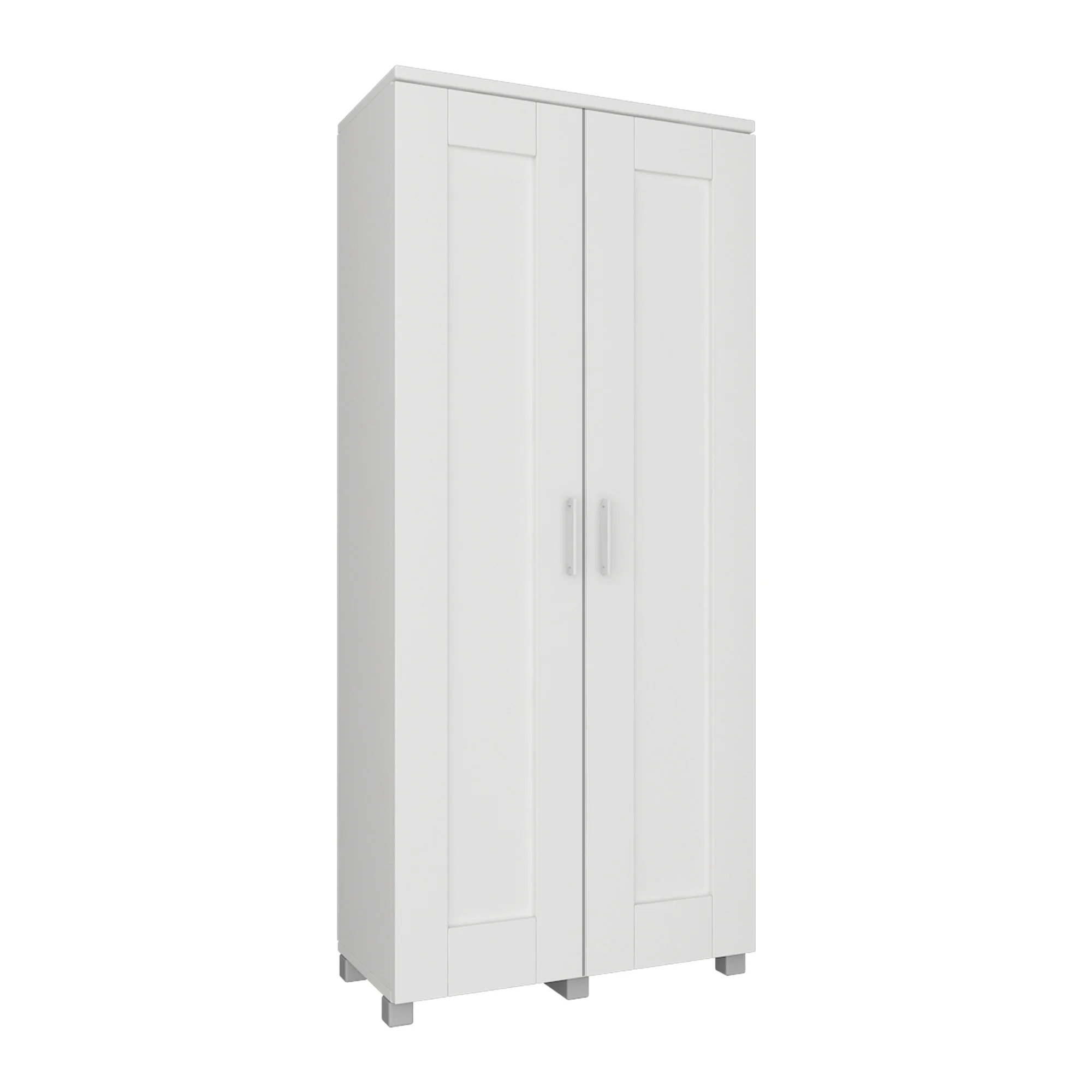 Montreal Broom Cupboard 2 Door White