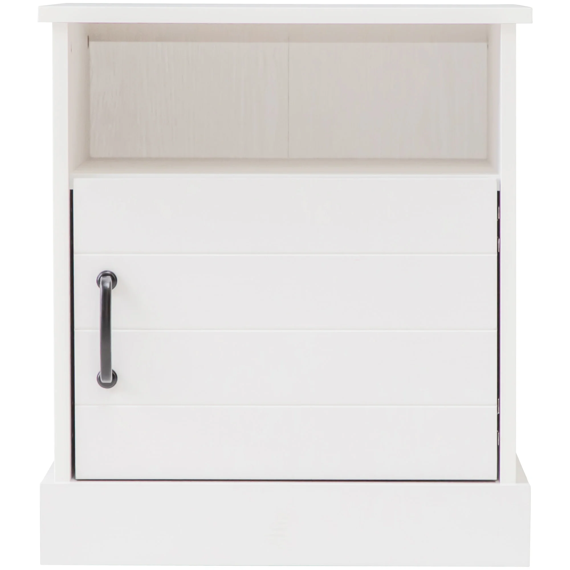 Hamptons 1 Shelf 1 Door Bedside Table White