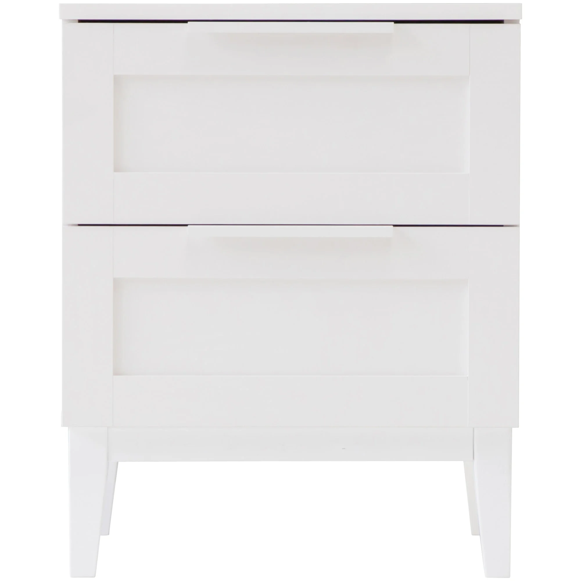 Tenley 2 Drawer Bedside Table White