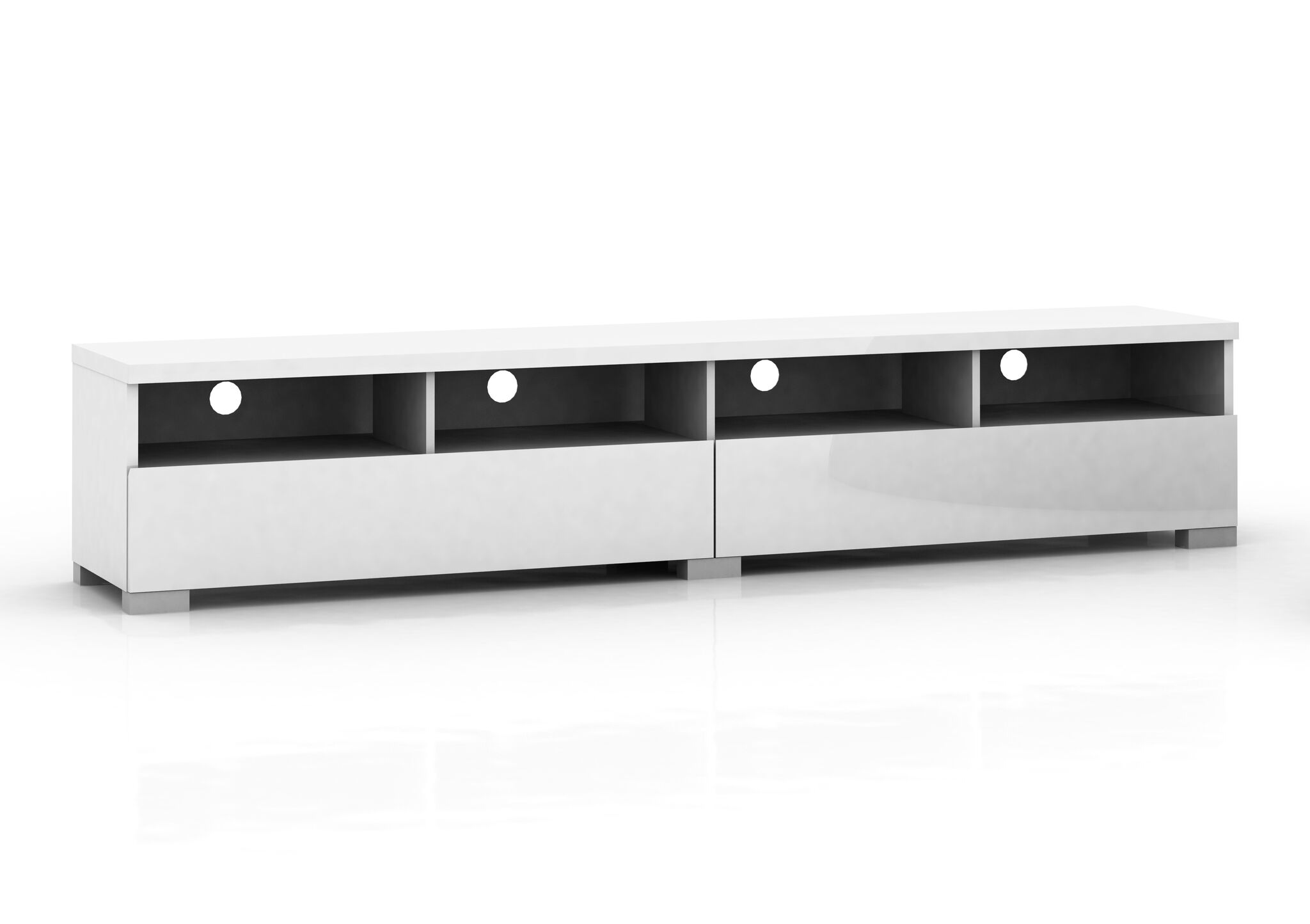 2 Drawer Entertainment Unit White