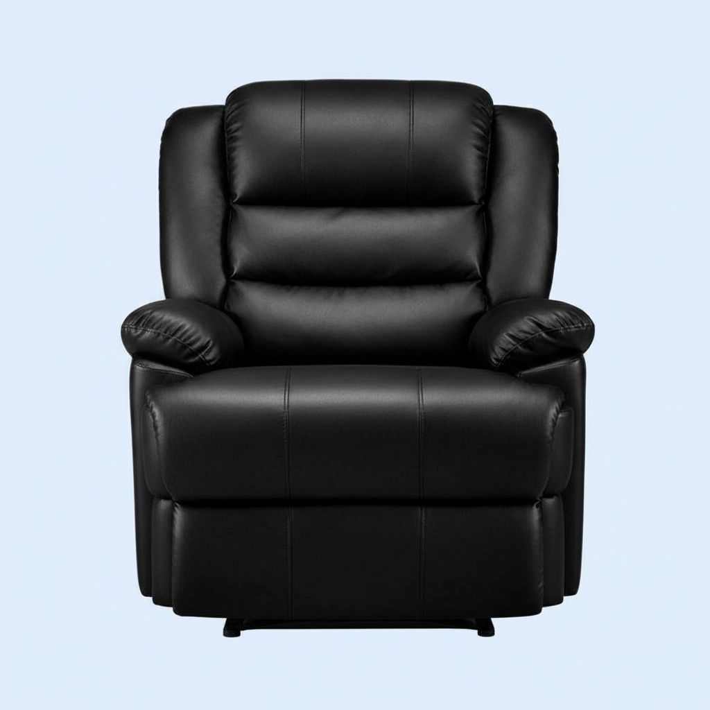 New Recliner Chair Armchair Luxury Single Lounge Sofa Couch Leather Black