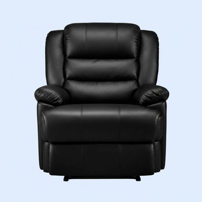New Recliner Chair Armchair Luxury Single Lounge Sofa Couch Leather Black