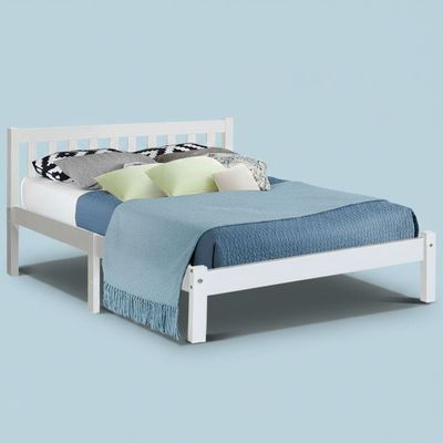 New Wooden Bed Frame Queen Size Pine Wood Timber Mattress Base Bedroom