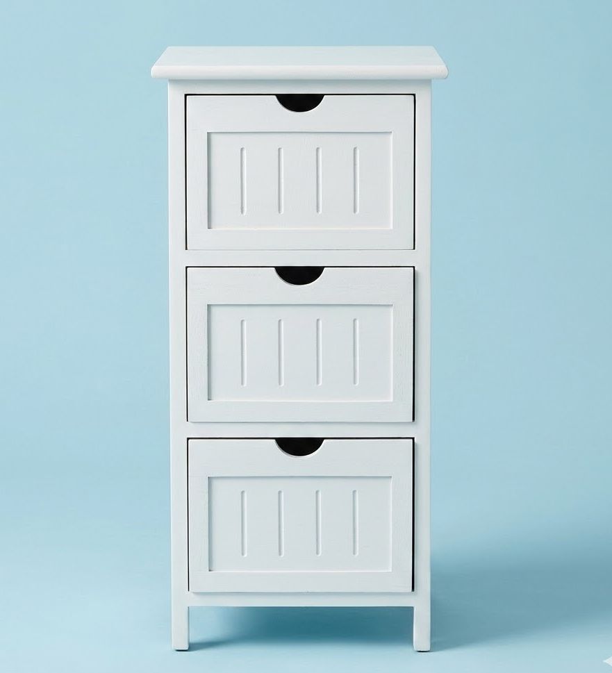 New Bedside Table - White