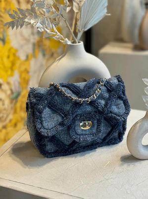 Sac à main bleu petit format