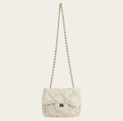 Sac à main écru petit format