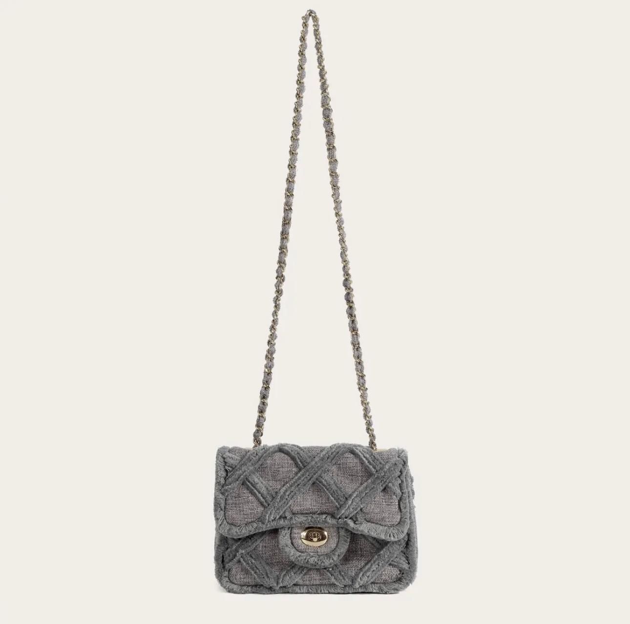 Sac à main gris petit format