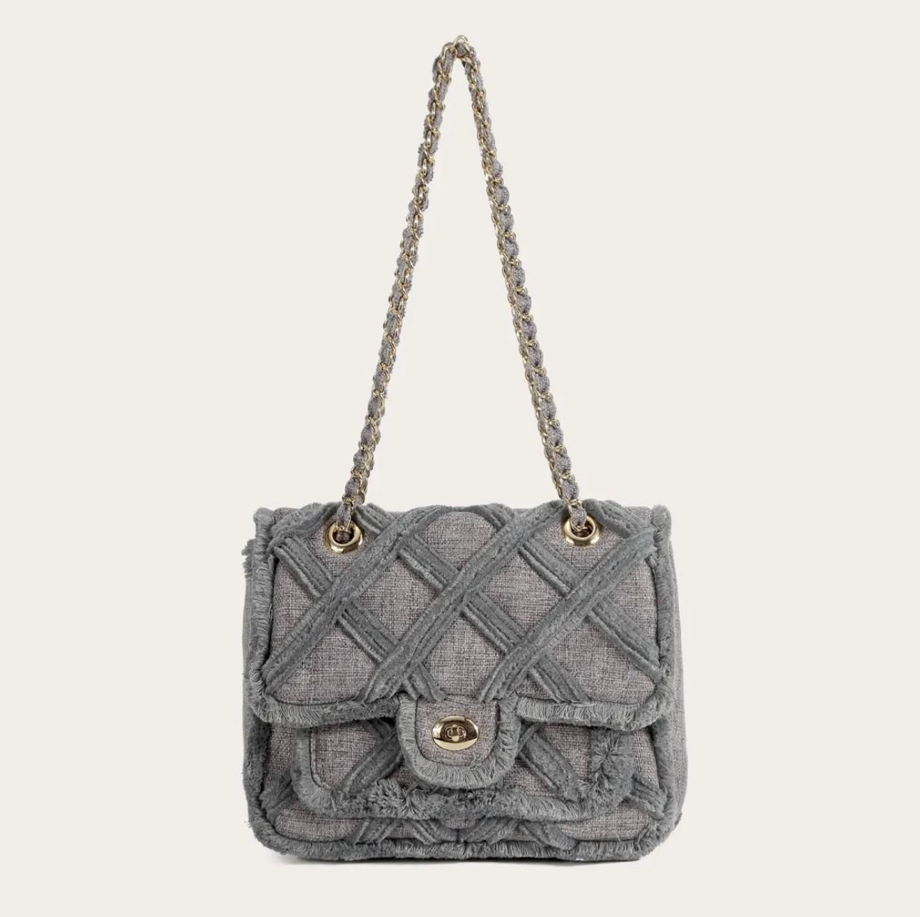 Sac à main gris