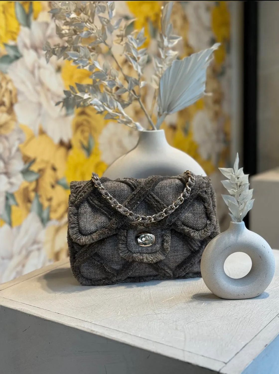 Sac à main taupe petit format