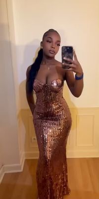 Robe longue Maeva à bustier en sequins