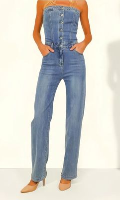 Combinaison Denim Bustier