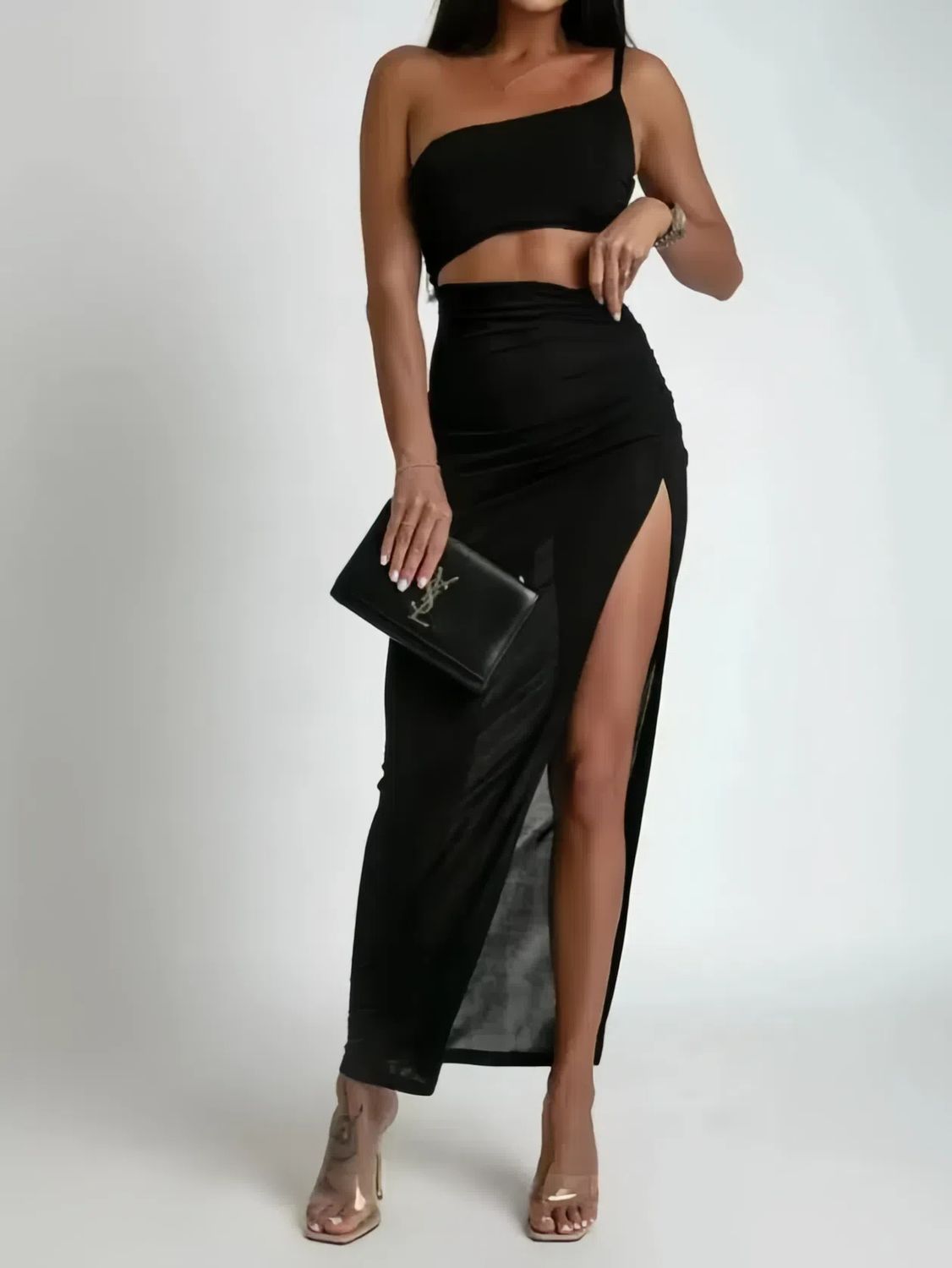 🖤Robe Asymétrique Noire