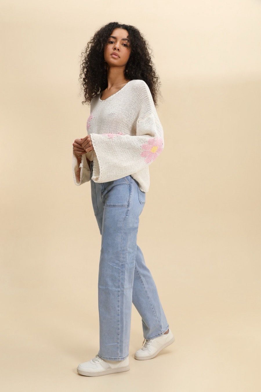 Jean bleu wide leg