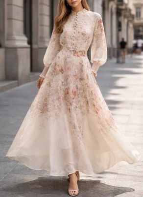 Ensemble floral fluide élégant