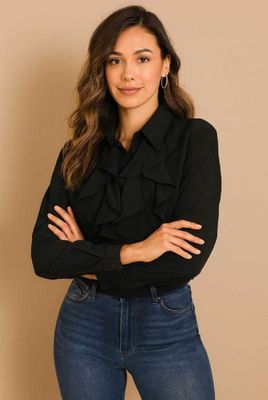 Chemise à volants élégante