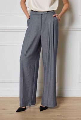 Pantalon large taille haute