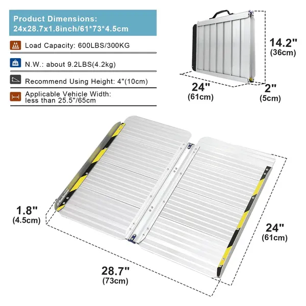 ALUMINUM RAMP  (FOLDABLE)
