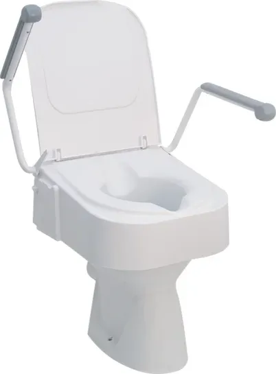 TSE 150 RAISED TOILET SEAT WITH ARMREST