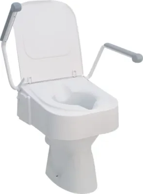 TSE 150 RAISED TOILET SEAT WITH ARMREST