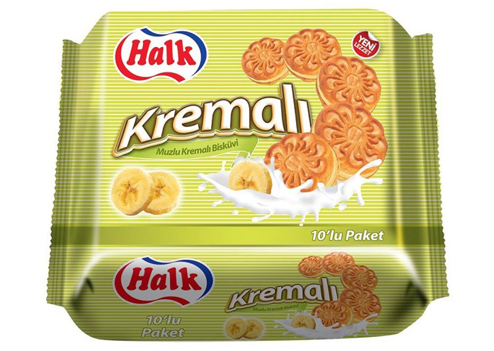 Halk Kremalı Bisküvi 10’lu Paket Muzlu