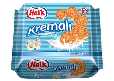 Halk Kremalı Bisküvi 10’lu Paket Vanilyalı