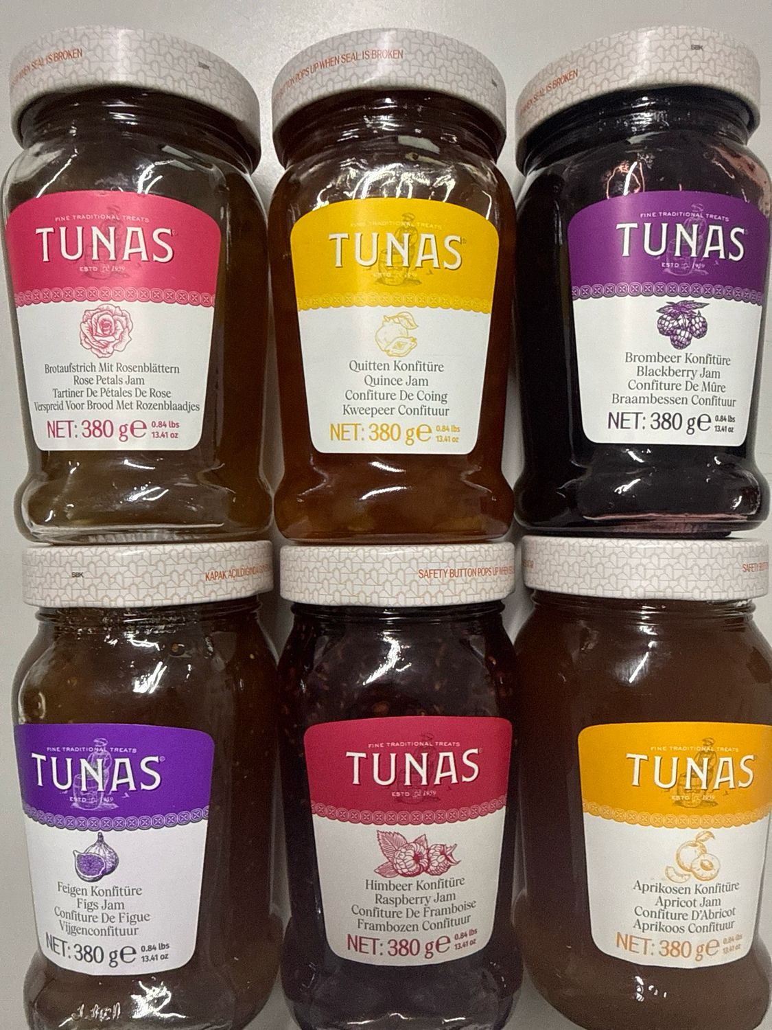 Tunas Reçel Çeşitleri 380g - 1+1 Gratis