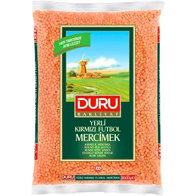 Duru Yerli Kırmızı Futbol Mercimek 2000g