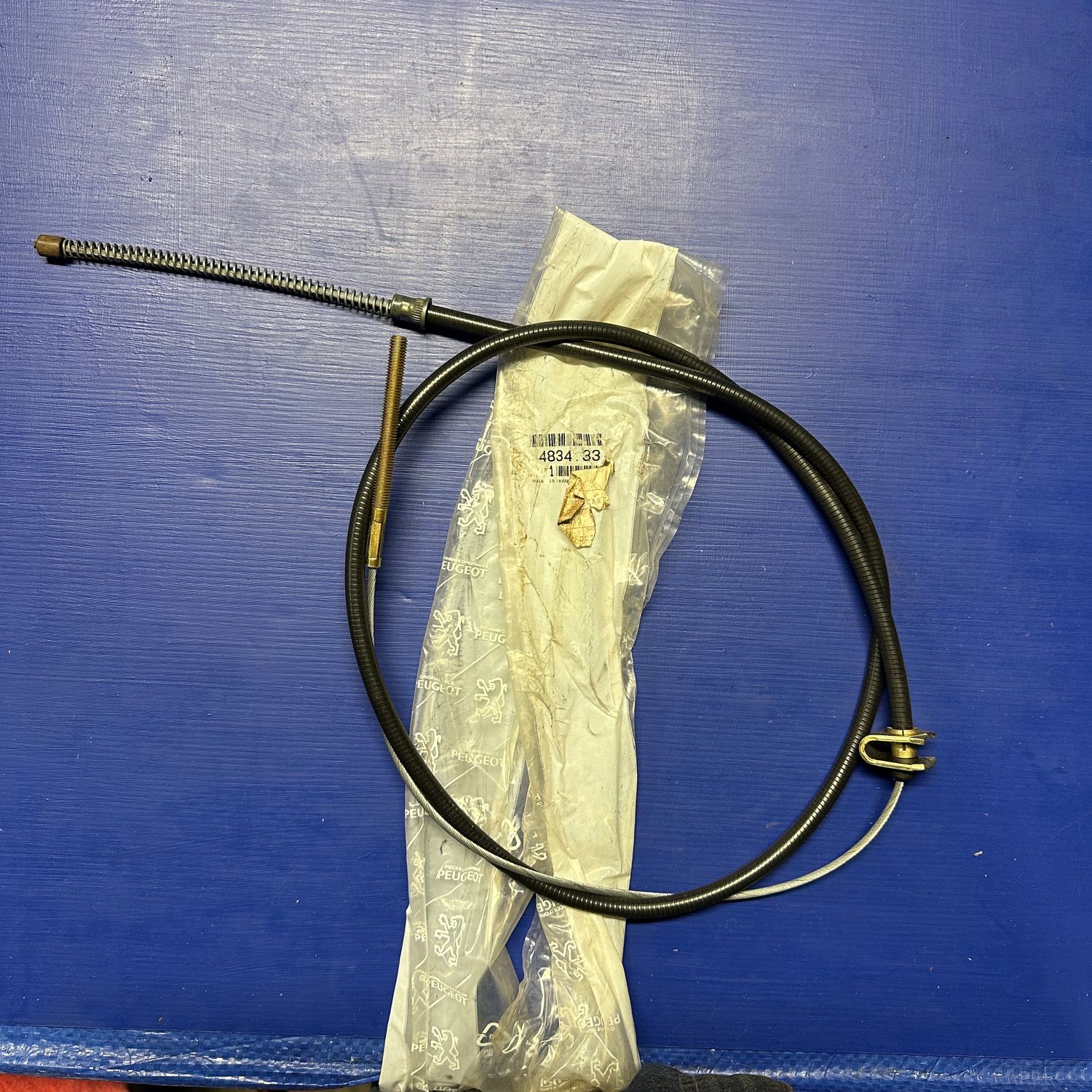 Peugeot 404 Sedan and Cabriolet Rear Handbrake Cable Left or Right. new