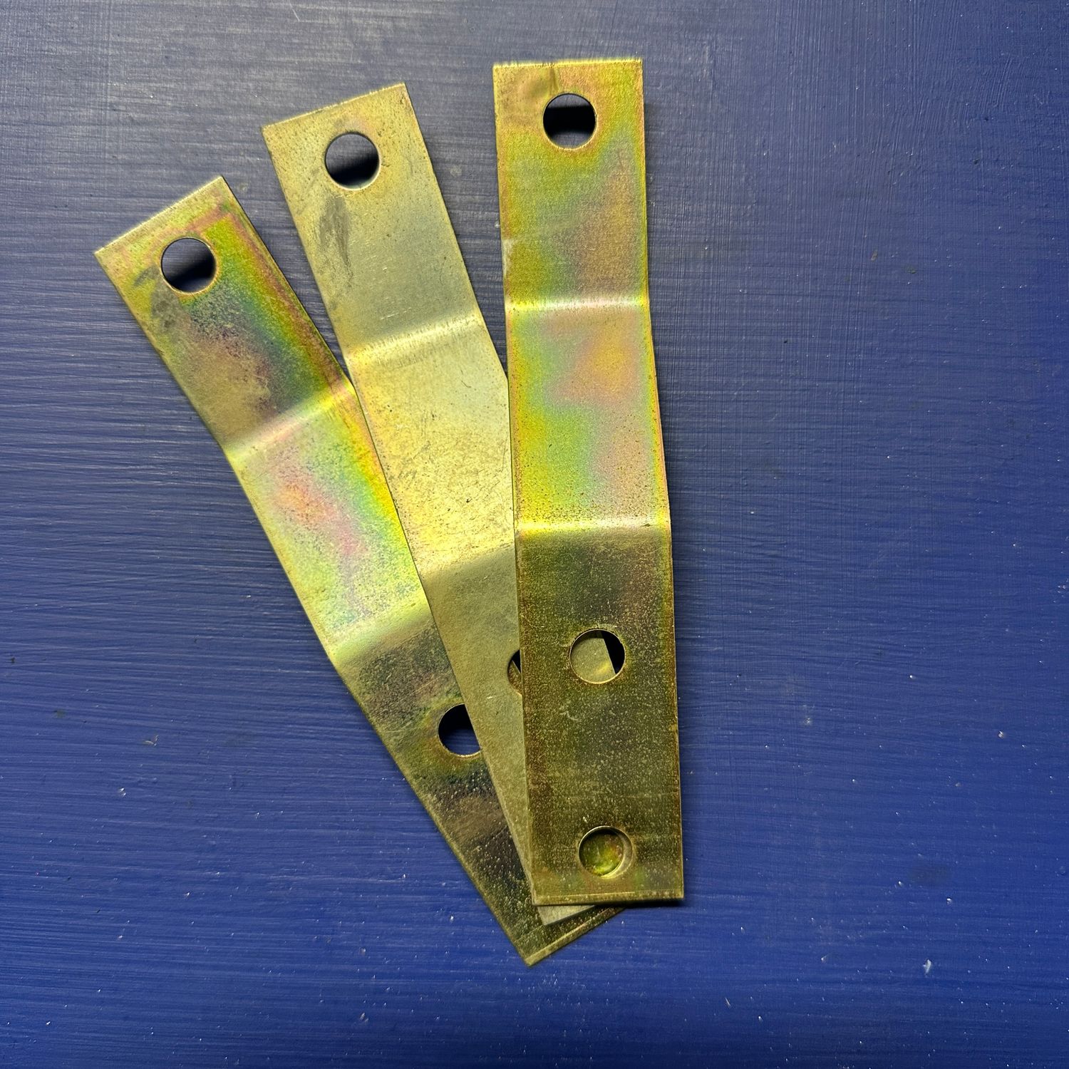 Peugeot 504 late and 505 Front Muffler forward mounting Straps x 3  new