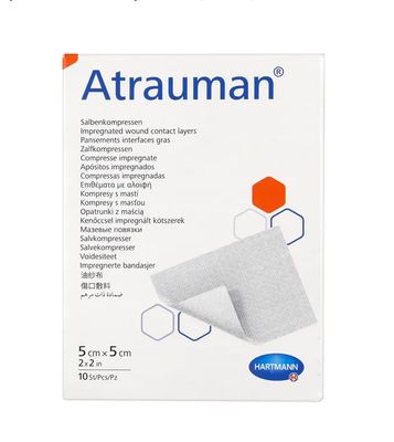 Atrauman dressing with ointment 5 x 5 cm, 10 pcs,
