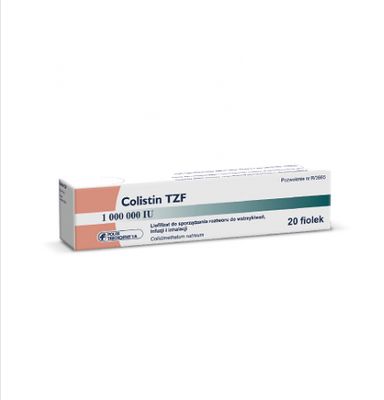 Colistin TZF 1,000,000 IU solution for injection 20 vials