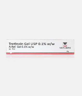 A-Ret Gel (Tretinoin) 0.1% 20 g A-Ret Gel (Tretinoin) 0.1% 20 g by A. Menarini India Pvt. Ltd. — product pack