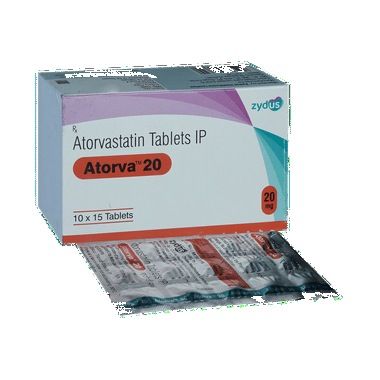 Atorva (Atorvastatin) 20 mg, 15 tablets by Zydus — product pack