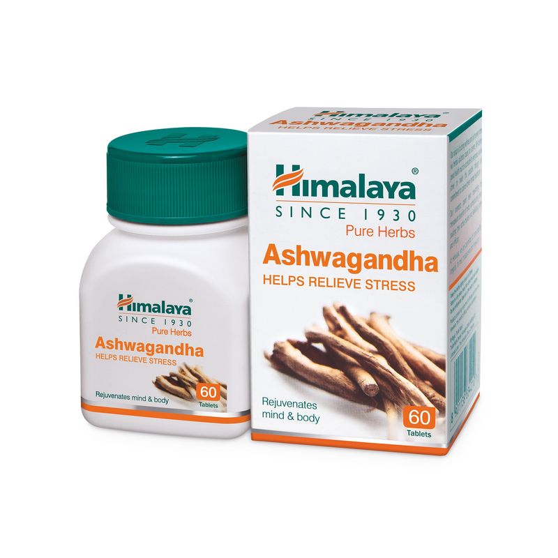 Ashwagandha (Himalaya) 60 tablets bottle — product pack