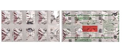 Augmentin 625 Duo (Amoxicillin + Clavulanic acid), blister of 10 tablets by GSK