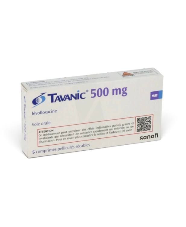 Tavanic (Levofloxacin) 500 mg, 5 tablets by Sanofi — product pack