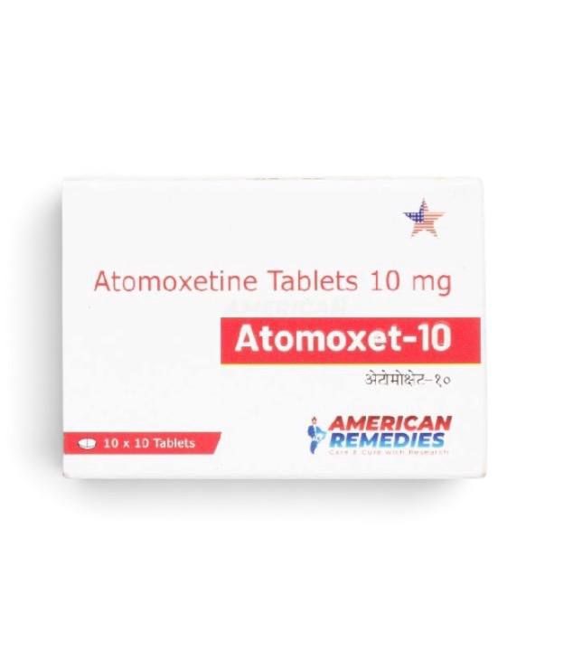 Atomoxet-10 (Atomoxetine) 10 mg, 100 tablets by American Remedies — product pack