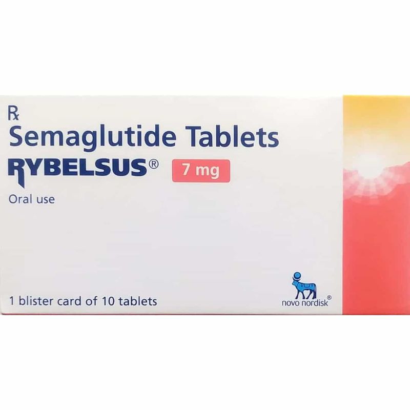 Rybelsus (Semaglutide) 7 mg, 10 tablets by Novo Nordisk — product pack