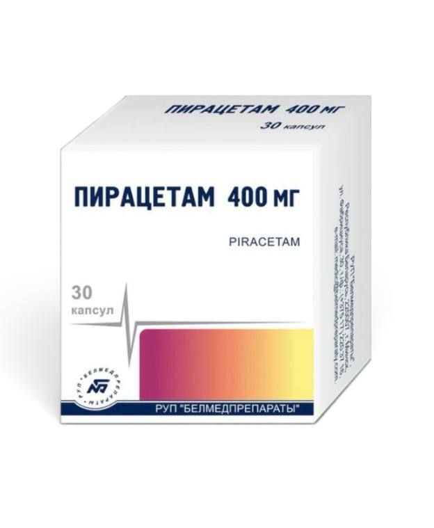 Piracetam (Belmedpreparaty) 400 mg, 30 capsules — product pack