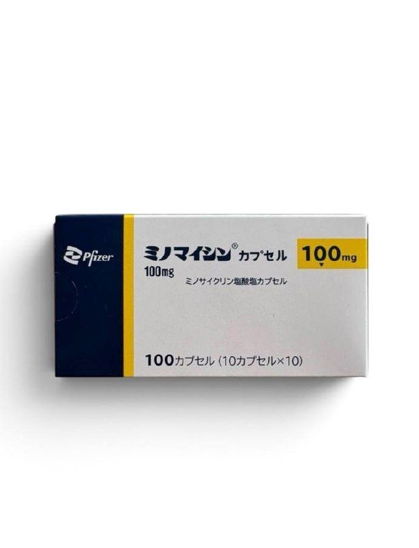 Minomycin (Minocycline) 100 mg 100 capsules by Pfizer — product pack