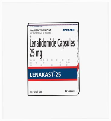 Lenakast (Lenalidomide) 25 mg capsules 30 capsules Lenakast 25 mg (Lenalidomide) box of 30 capsules - Aprazer, India