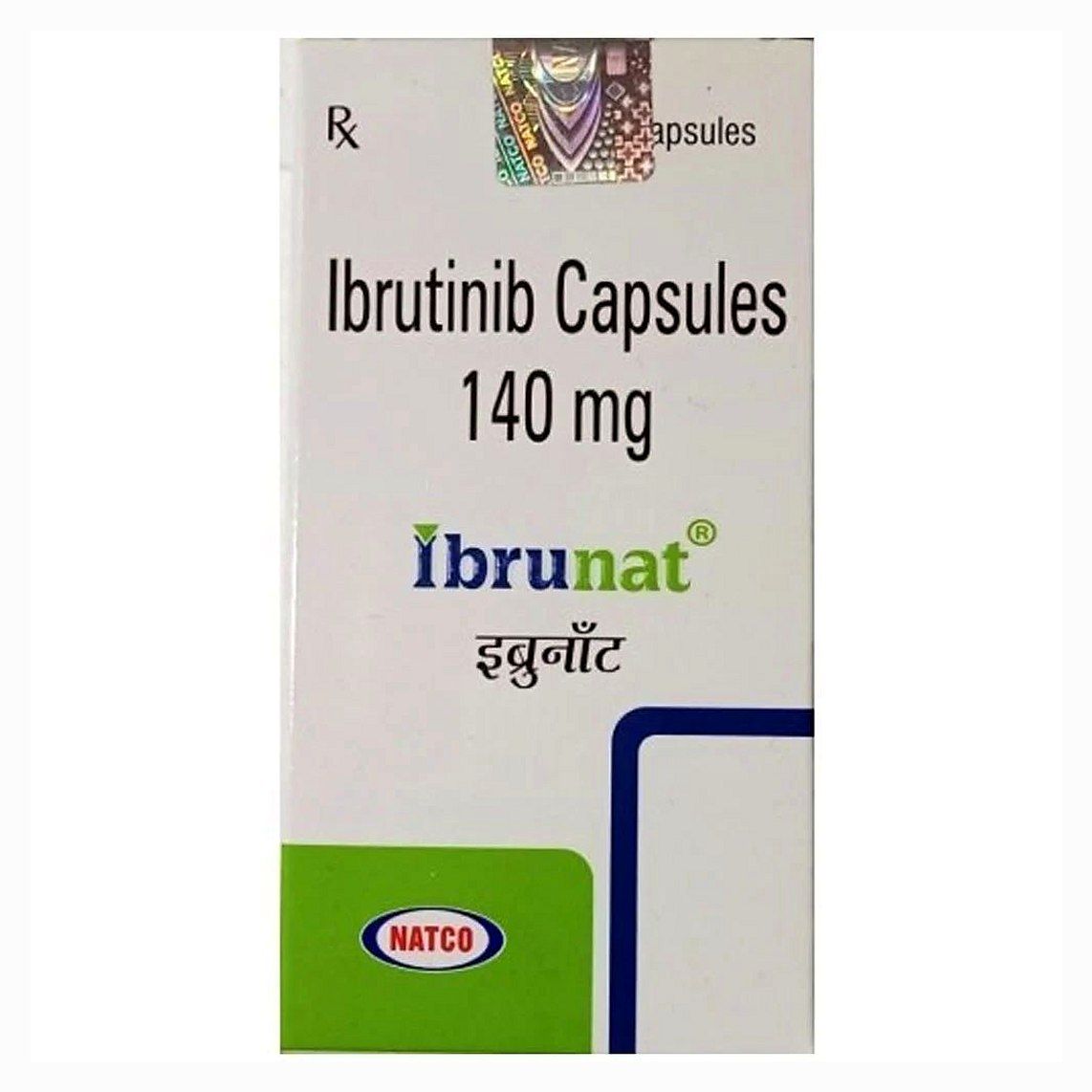 Ibrunat 140 mg (Ibrutinib) box of 30 capsules - Natco Pharma, India