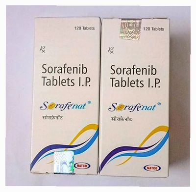 Sorafenat (Sorafenib) 200 mg tablets 120 tablets Sorafenat 200 mg (Sorafenib) box of 120 tablets - Natco Pharma, India