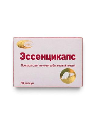 Essencicaps 300 mg essential phospholipids capsules by Minskintercaps - product pack, 50 capsules