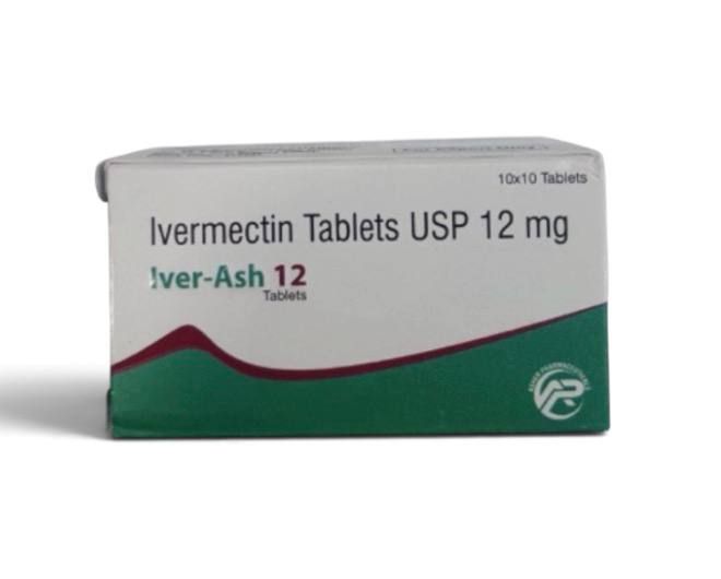 Iver-Ash 12 (Ivermectin) 12 mg 100 tablets by Asher Pharma — product pack